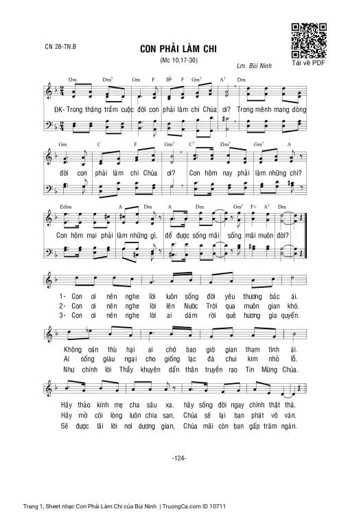 Sheet PDF of Con Phải Làm Chi