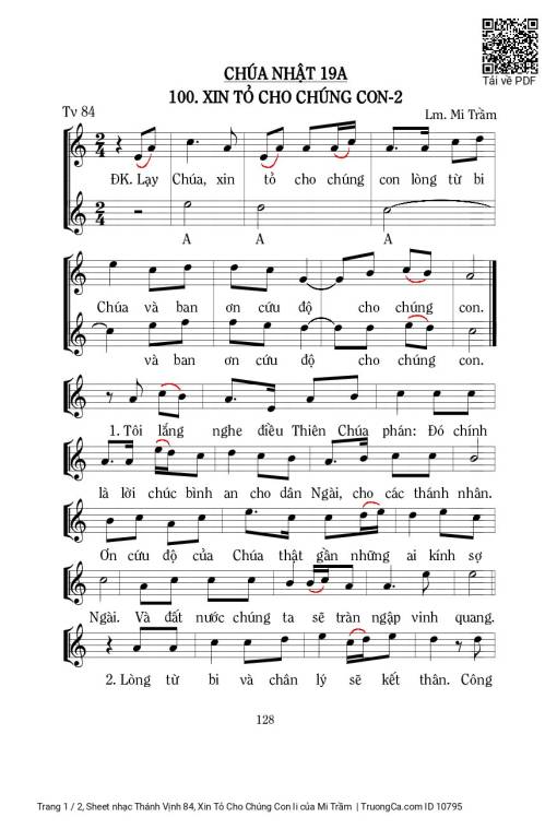 Thánh Vịnh 84, Xin Tỏ Cho Chúng Con Ii