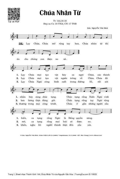 Thánh Vịnh 144, Chúa Nhân Từ