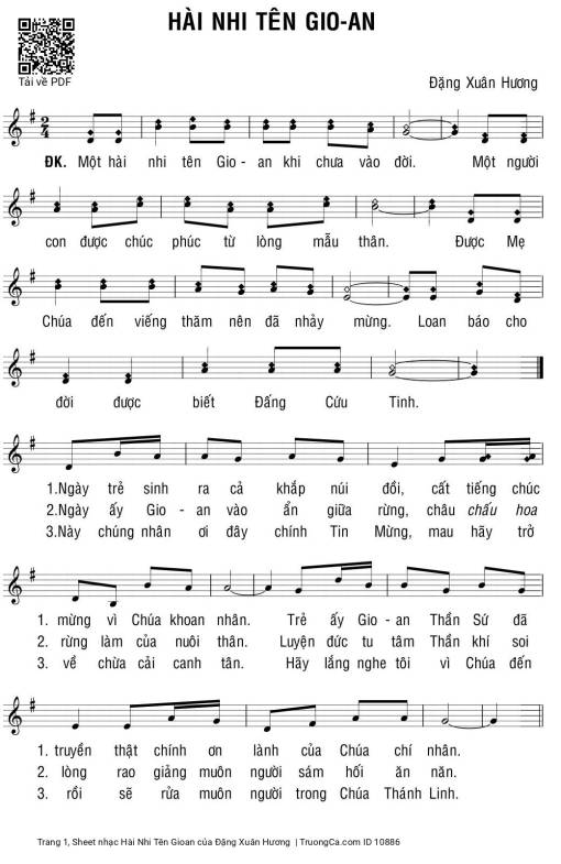 Hài Nhi Tên Gioan - Đặng Xuân Hương