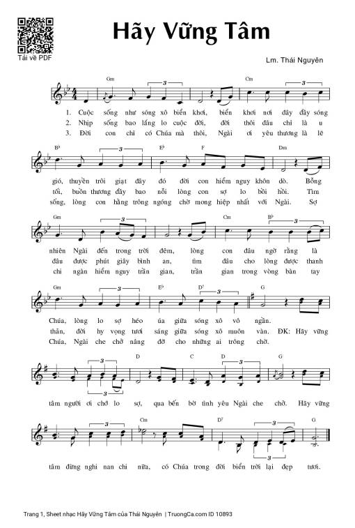 Sheet PDF of Hãy Vững Tâm
