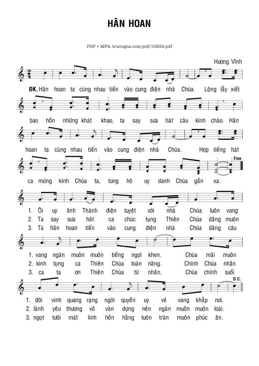 Sheet PDF of Hân Hoan - Hương Vĩnh