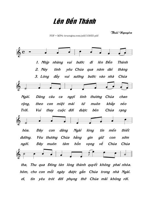 Sheet PDF of Lên đền Thánh