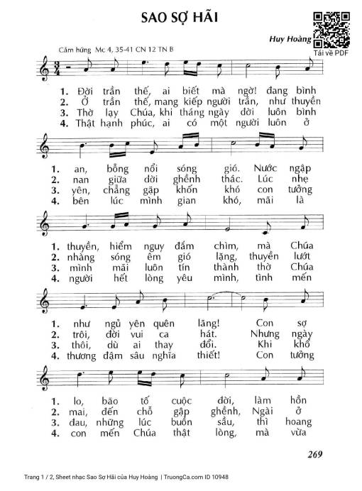 Sao Sợ Hãi - Huy Hoàng