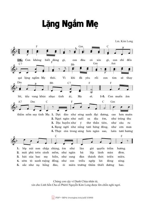 Lặng Ngắm Mẹ - Kim Long