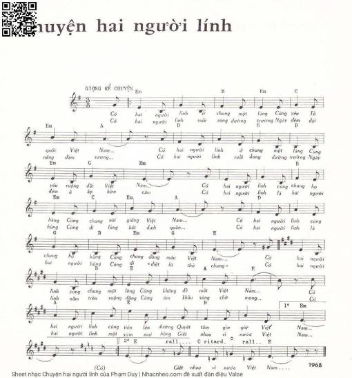 Sheet PDF of Chuyện hai người lính