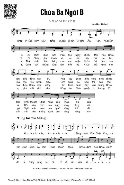 Thánh Vịnh 32, Chúa Ba Ngôi B