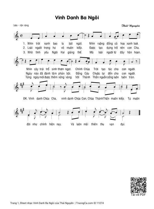 Vinh Danh Ba Ngôi - Thái Nguyên