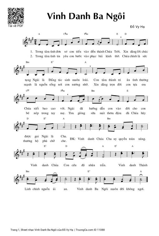 Vinh Danh Ba Ngôi - Đỗ Vy Hạ
