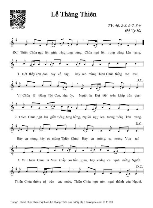 Thánh Vịnh 46, Lễ Thăng Thiên