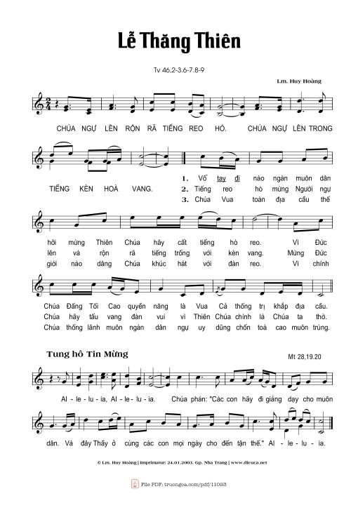 Thánh Vịnh 46, Lễ Thăng Thiên