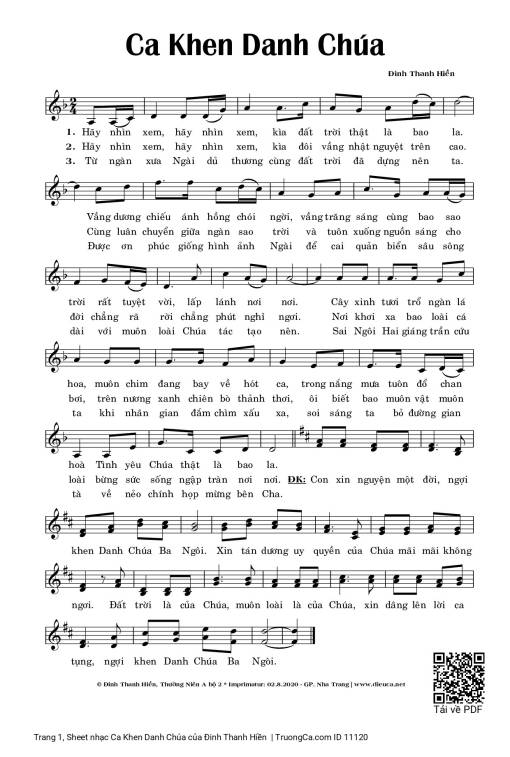 Ca Khen Danh Chúa - Đinh Thanh Hiền