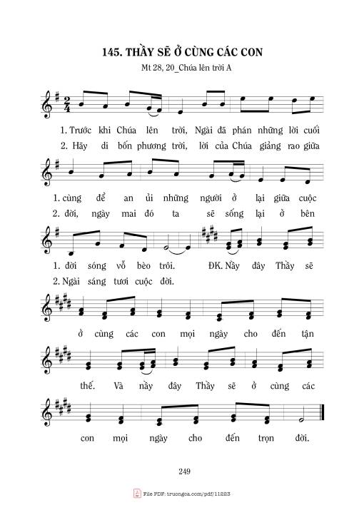 Thầy Sẽ ở Cùng Các Con