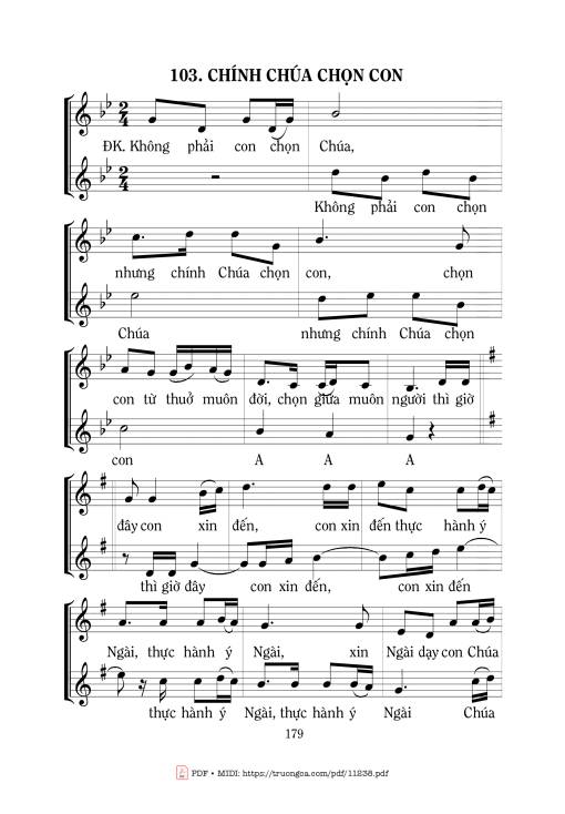 Sheet PDF of Chính Chúa Chọn Con