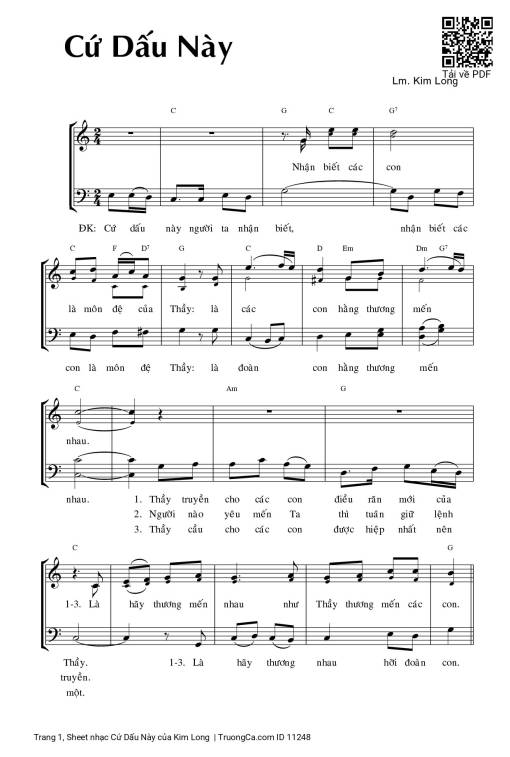 Sheet PDF of Cứ Dấu Này