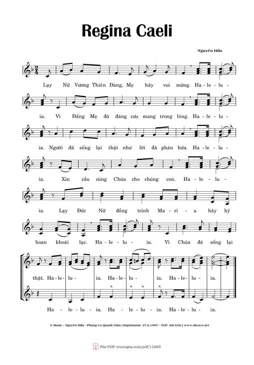 Regina Caeli - Nguyên Hữu