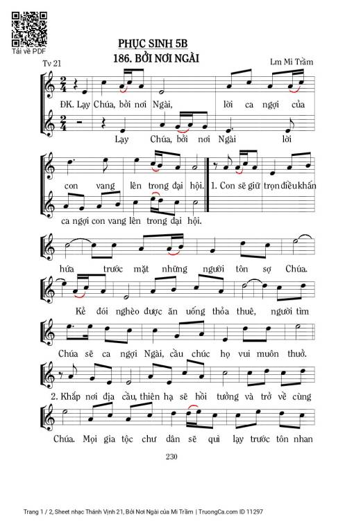 Thánh Vịnh 21, Bởi Nơi Ngài