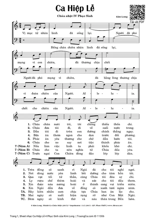 Ca Hiệp Lễ 4 Phục Sinh