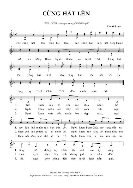 Cùng Hát Lên - Thanh Loan
