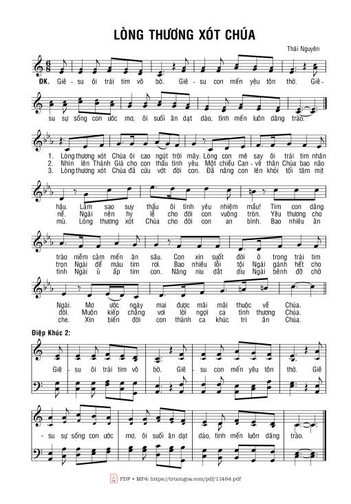 Sheet PDF of Lòng Thương Xót Chúa