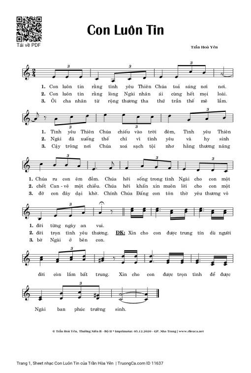 Con Luôn Tin - Trần Hòa Yên