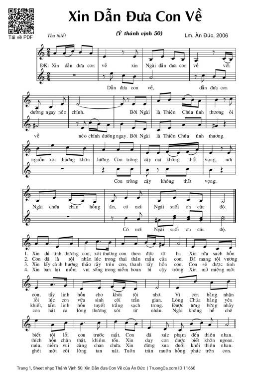 Thánh Vịnh 50, Xin Dẫn đưa Con Về