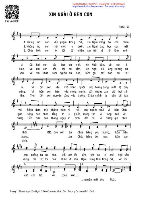 Xin Ngài ở Bên Con