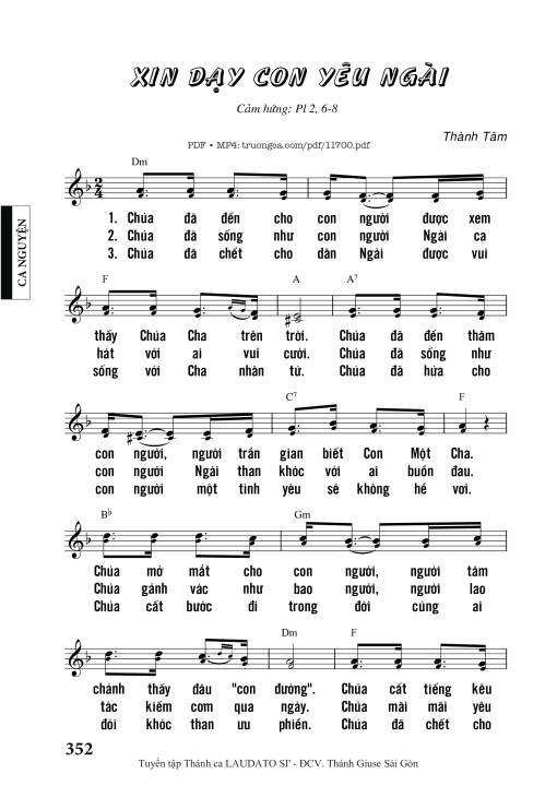 Xin Dạy Con Yêu Ngài