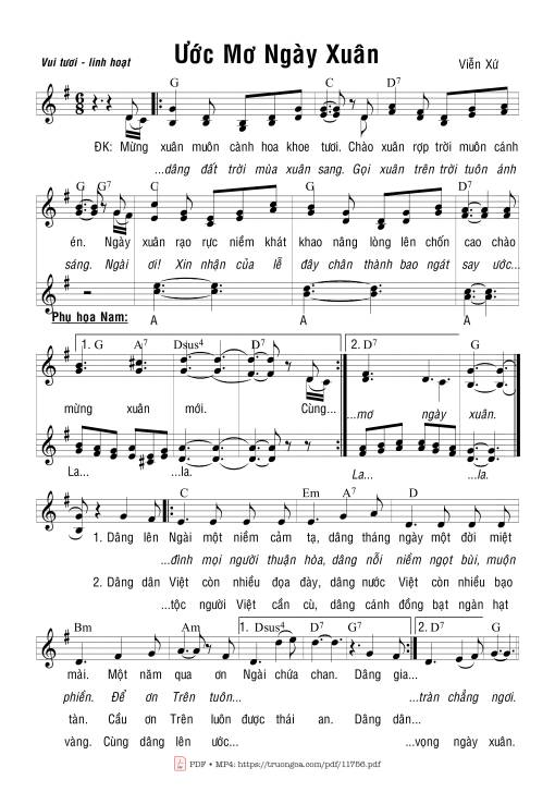 Sheet PDF of ước Mơ Ngày Xuân