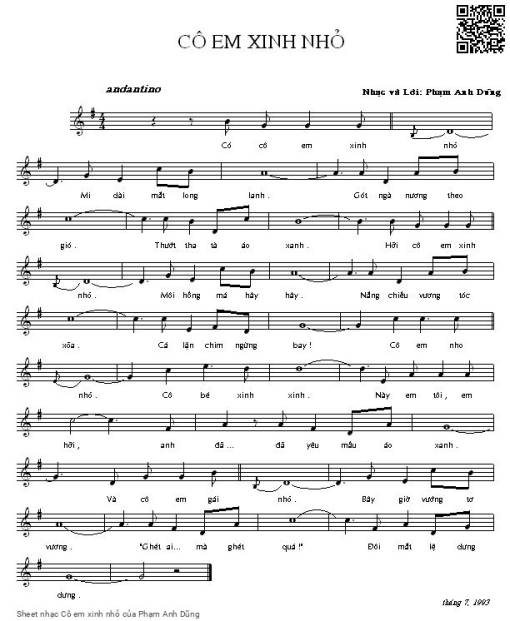 Cô em xinh nhỏ - Phạm Anh Dũng