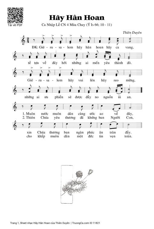 Sheet PDF of Hãy Hân Hoan - Thiên Duyên