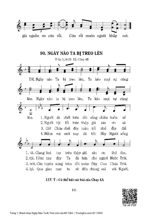 Sheet PDF of Ngày Nào Ta Bị Treo Lên