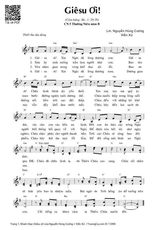 Giêsu ơi! - Nguyễn Hùng Cường + Viễn Xứ