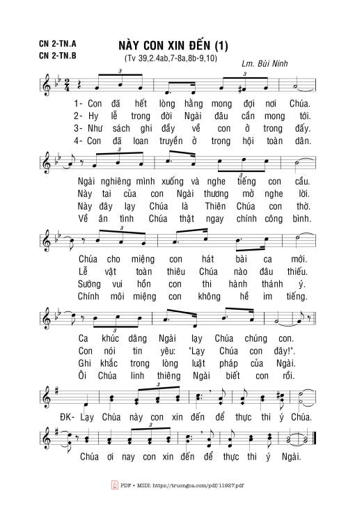 Thánh Vịnh 39, Này Con Xin đến 1