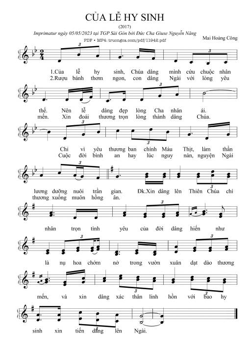 Của Lễ Hy Sinh - Mai Hoàng Công