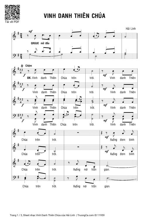 Vinh Danh Thiên Chúa