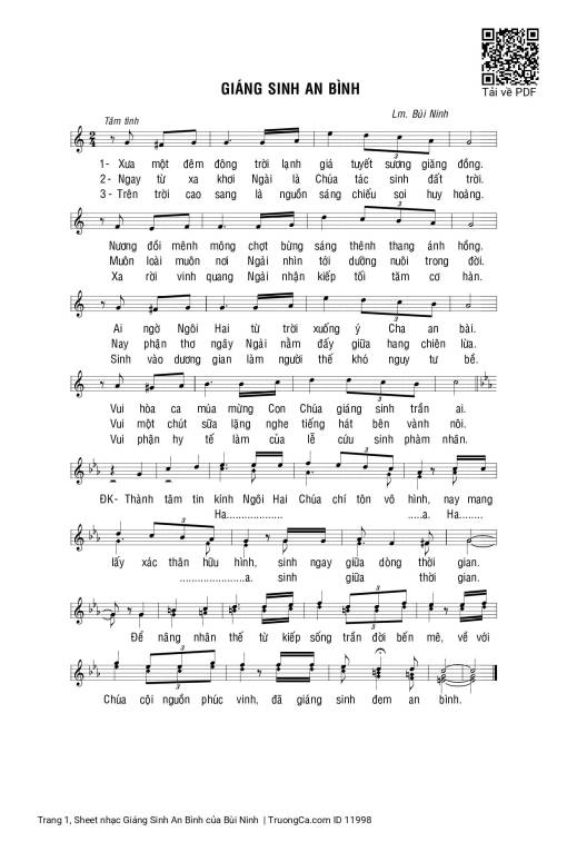 Sheet PDF of Giáng Sinh An Bình