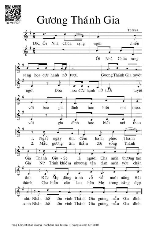 Gương Thánh Gia - Têrêsa