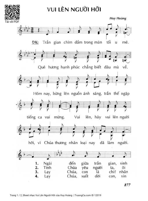 Sheet PDF of Vui Lên Người Hỡi