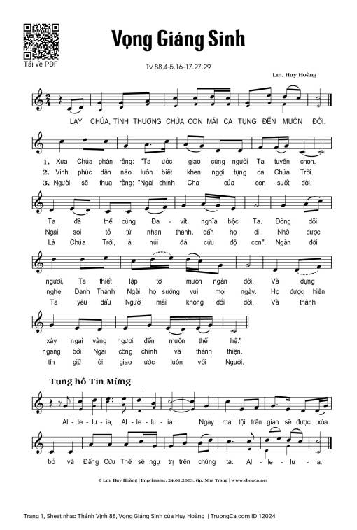 Thánh Vịnh 88, Vọng Giáng Sinh