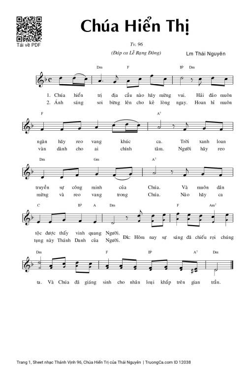 Thánh Vịnh 96, Chúa Hiển Trị