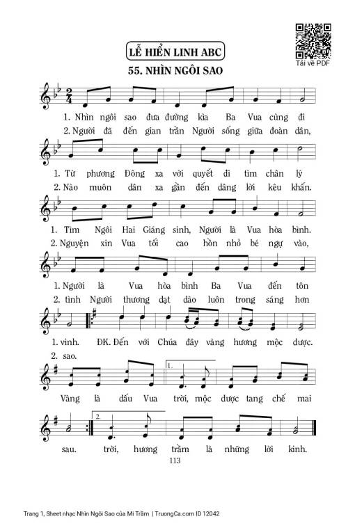 Sheet PDF of Nhìn Ngôi Sao