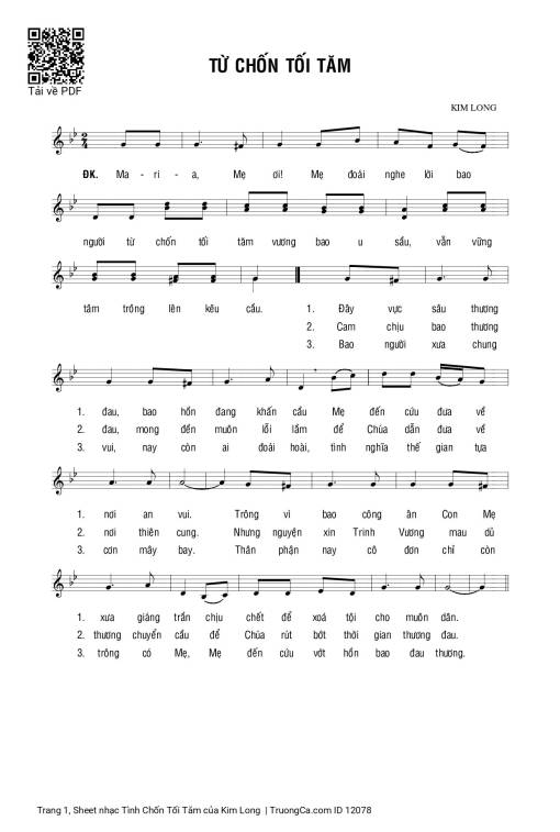 Sheet PDF of Tình Chốn Tối Tăm