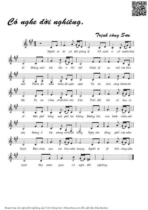 Sheet PDF of Có nghe đời nghiêng