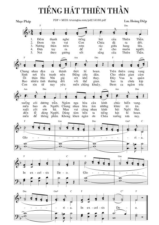Sheet PDF of Tiếng Hát Thiên Thần