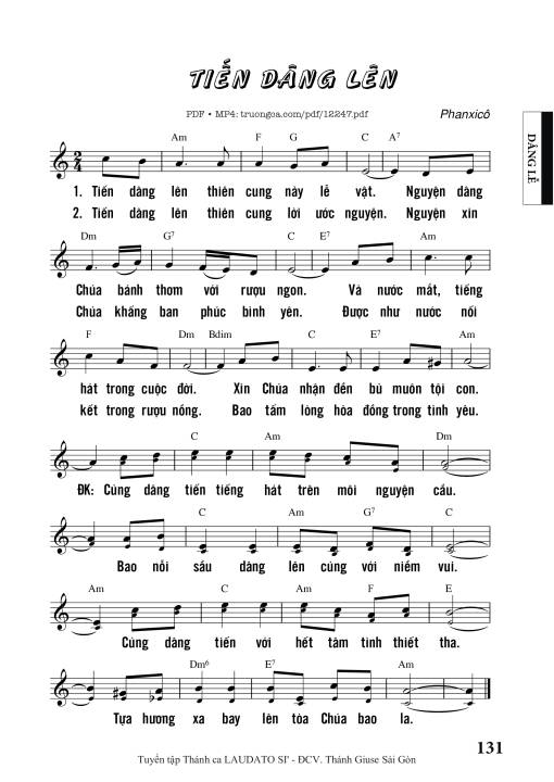 Sheet PDF of Tiến Dâng Lên