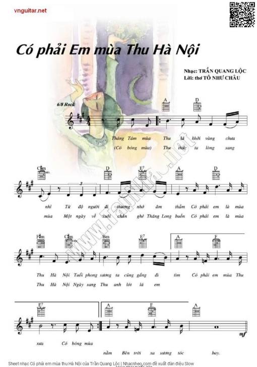 Sheet PDF of Có phải em mùa thu Hà Nội