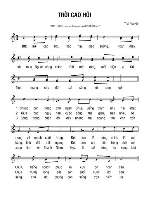 Trời Cao Hỡi - Thái Nguyên