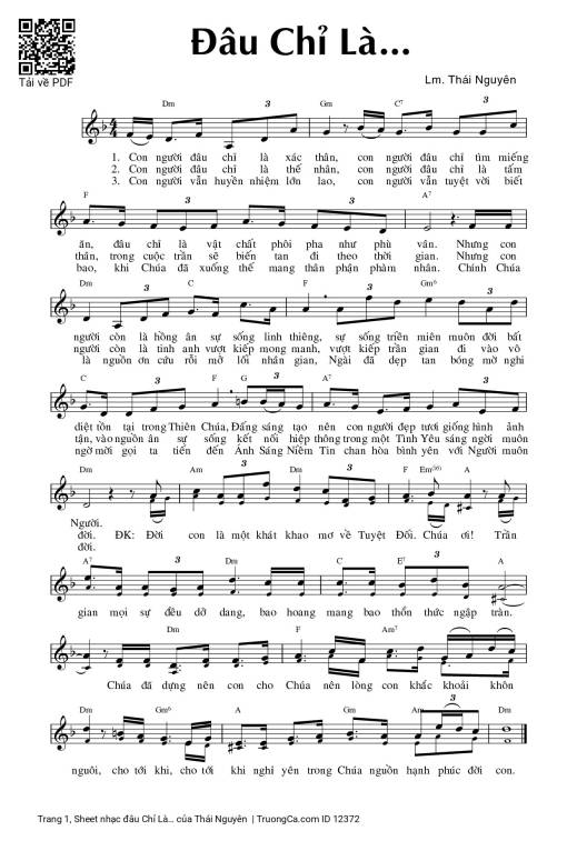 Sheet PDF of đâu Chỉ Là…