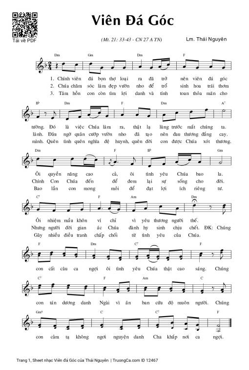 Sheet PDF of Viên đá Góc